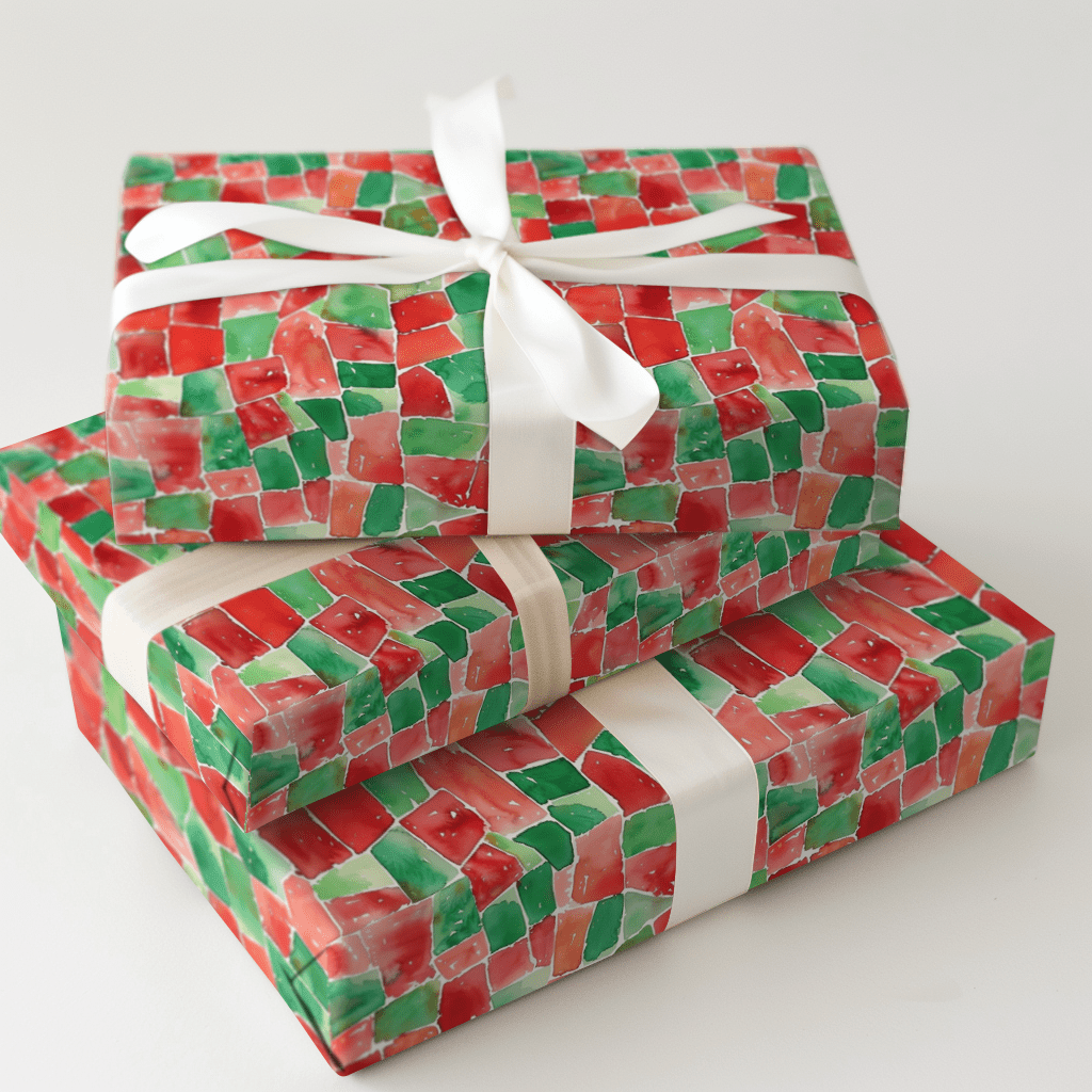 Peppermint Plaid - Wrapping Paper - Aspen & Arlo