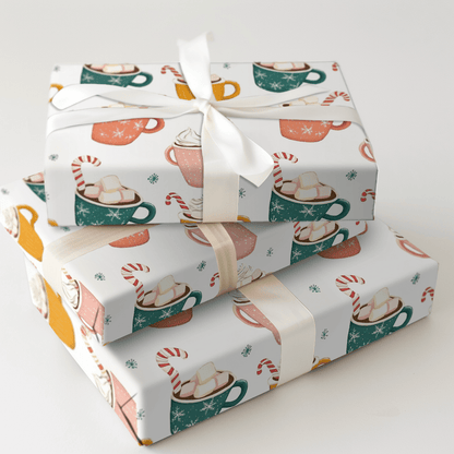 Hot Chocolate Mugs - Wrapping Paper - Aspen & Arlo