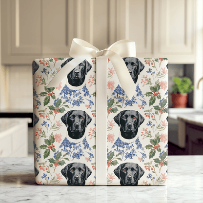Snowy Lab Christmas - Wrapping Paper - Aspen & Arlo