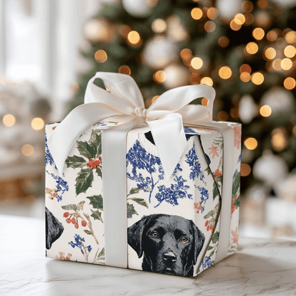 Snowy Lab Christmas - Wrapping Paper - Aspen & Arlo