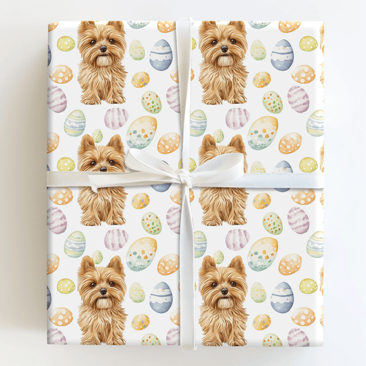 Easter Eggs with the Yorkie - Wrapping Paper - Aspen & Arlo
