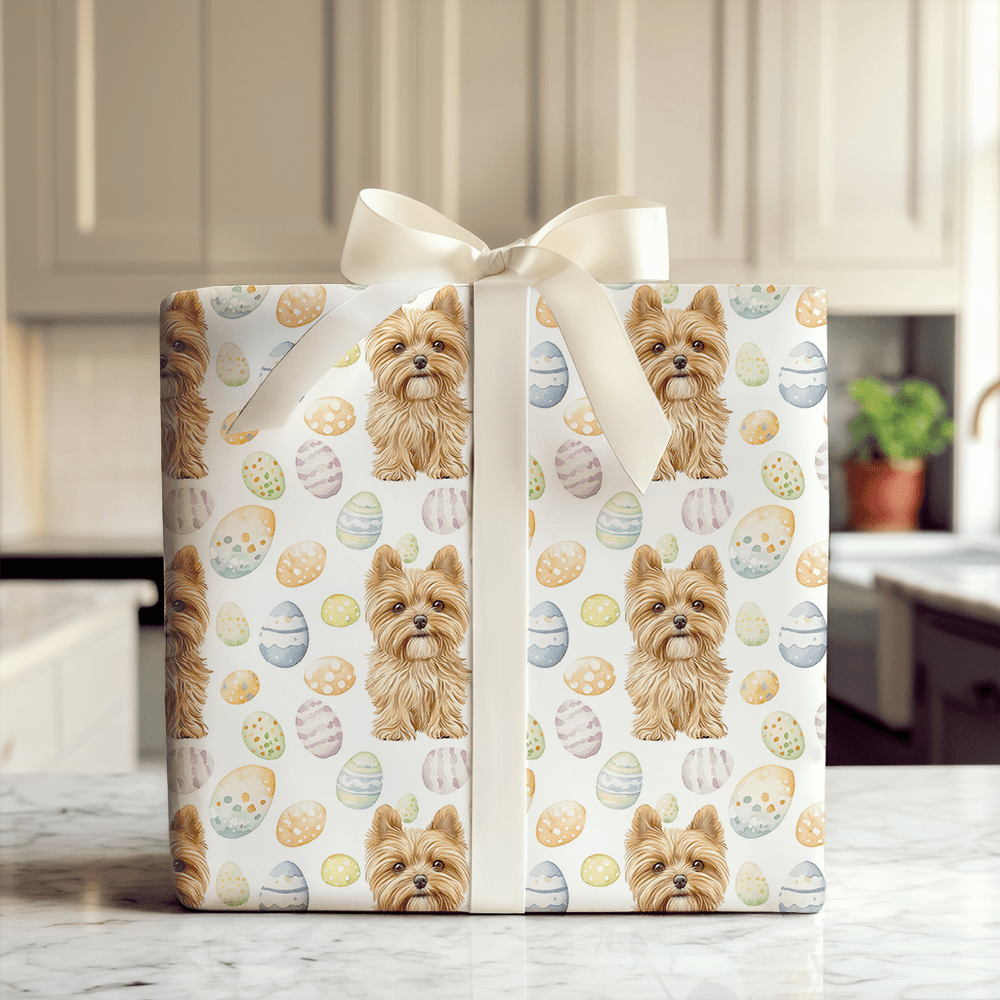 Easter Eggs with the Yorkie - Wrapping Paper - Aspen & Arlo