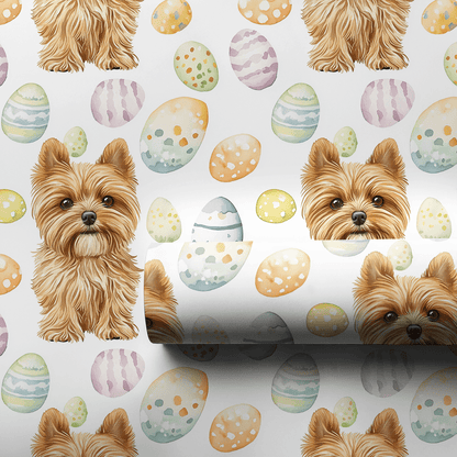 Easter Eggs with the Yorkie - Wrapping Paper - Aspen & Arlo