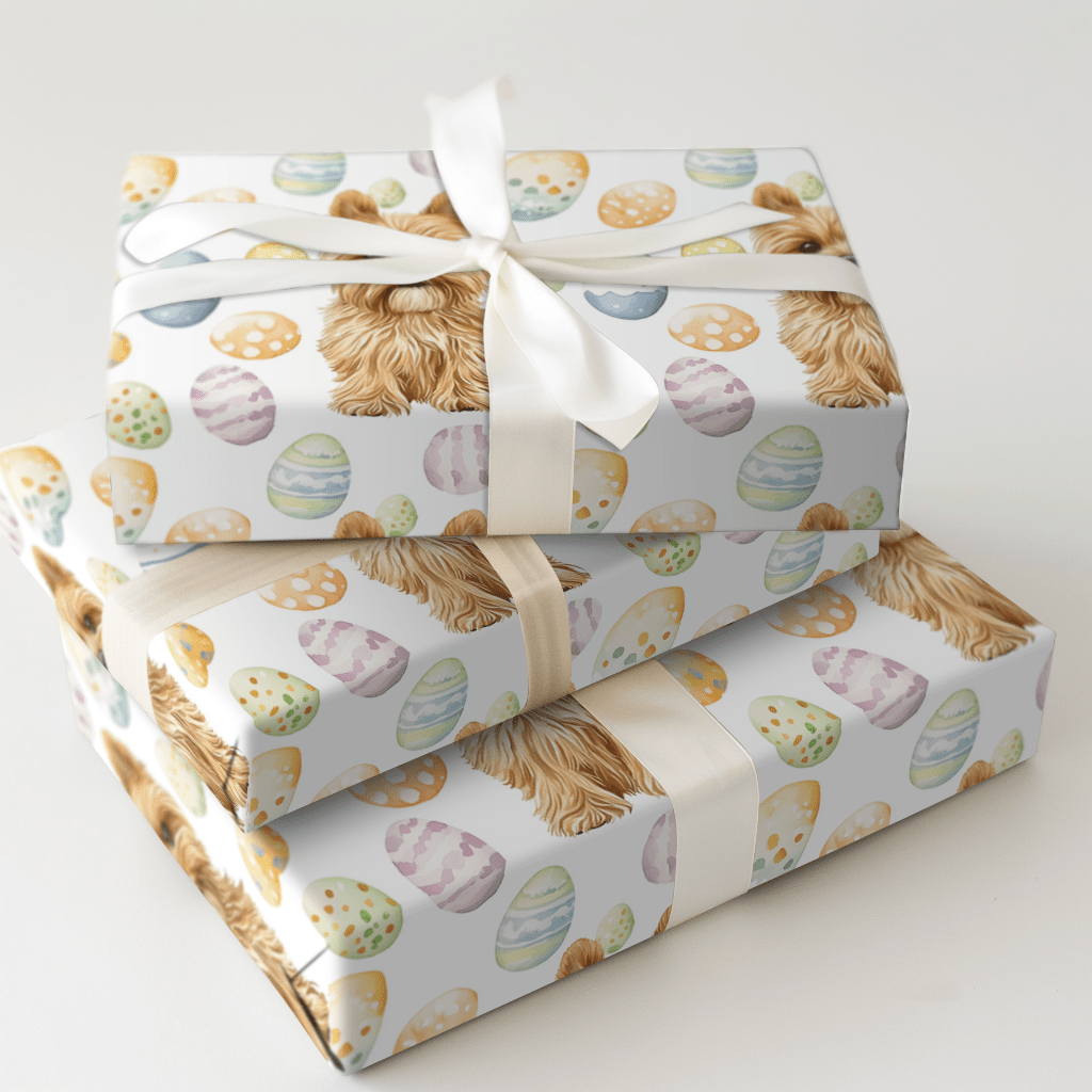 Easter Eggs with the Yorkie - Wrapping Paper - Aspen & Arlo