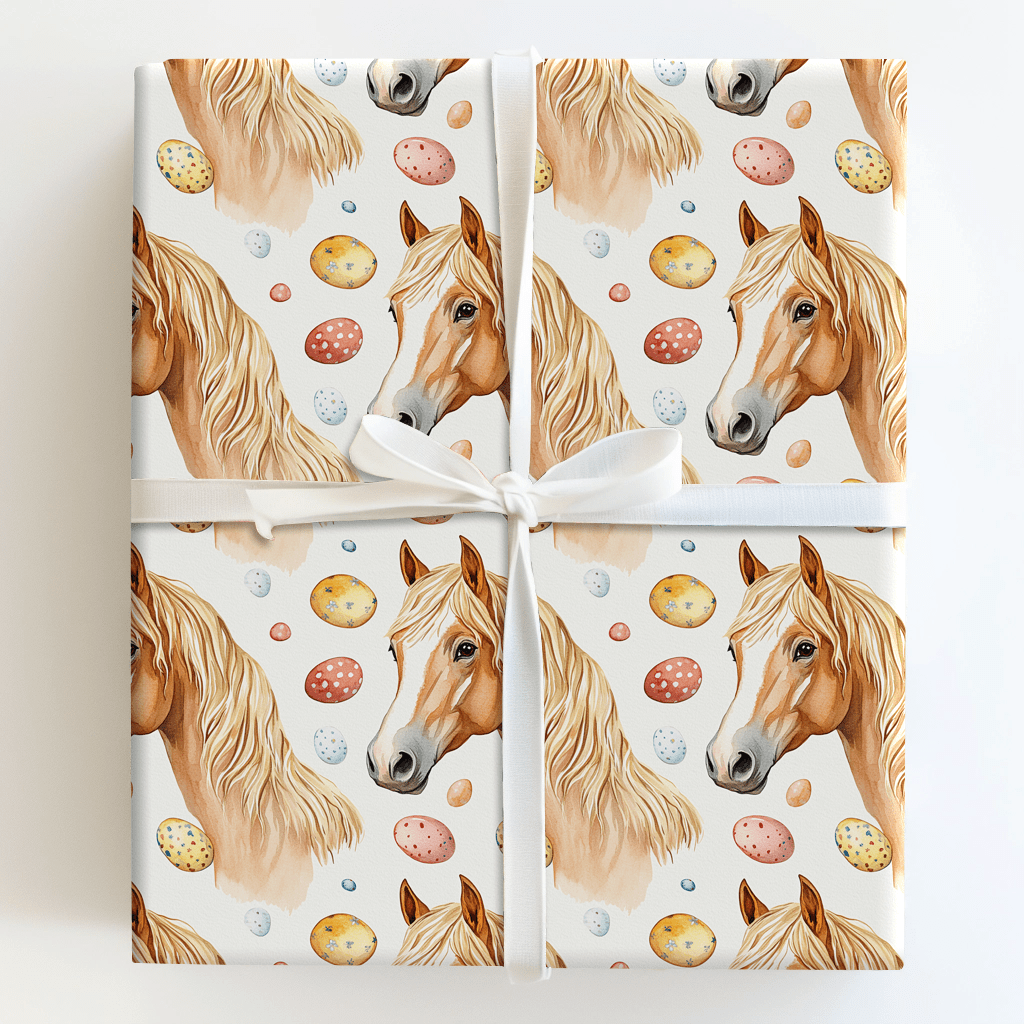 Easter Eggs with the Haflinger - Wrapping Paper - Aspen & Arlo