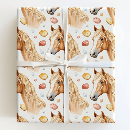 Easter Eggs with the Haflinger - Wrapping Paper - Aspen & Arlo