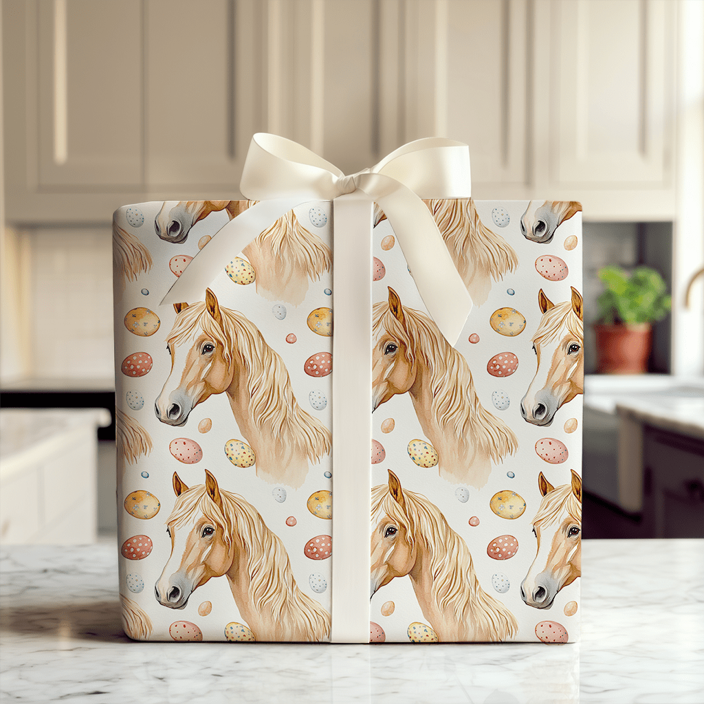 Easter Eggs with the Haflinger - Wrapping Paper - Aspen & Arlo
