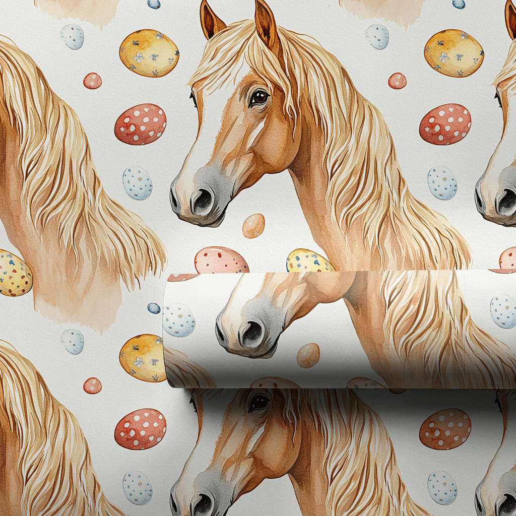 Easter Eggs with the Haflinger - Wrapping Paper - Aspen & Arlo