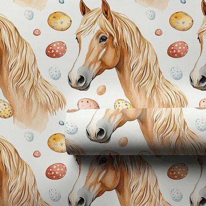 Easter Eggs with the Haflinger - Wrapping Paper - Aspen & Arlo