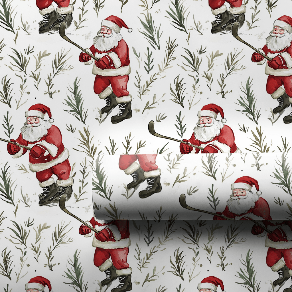 Field Hockey Stick and Stocking - Wrapping Paper - Aspen & Arlo