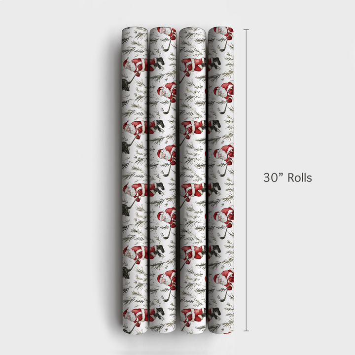 Field Hockey Stick and Stocking - Wrapping Paper - Aspen & Arlo