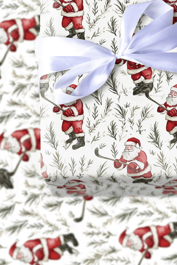 Field Hockey Stick and Stocking - Wrapping Paper - Aspen & Arlo