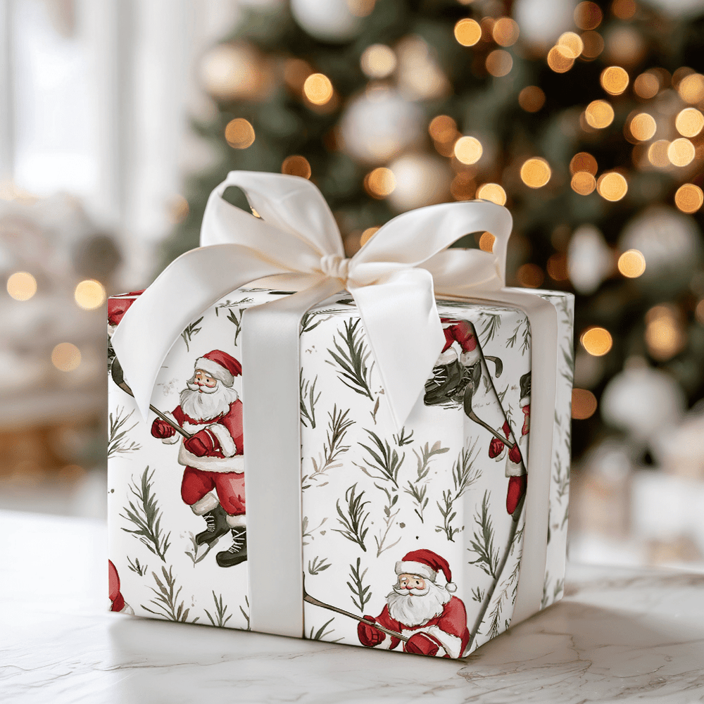 Field Hockey Stick and Stocking - Wrapping Paper - Aspen & Arlo