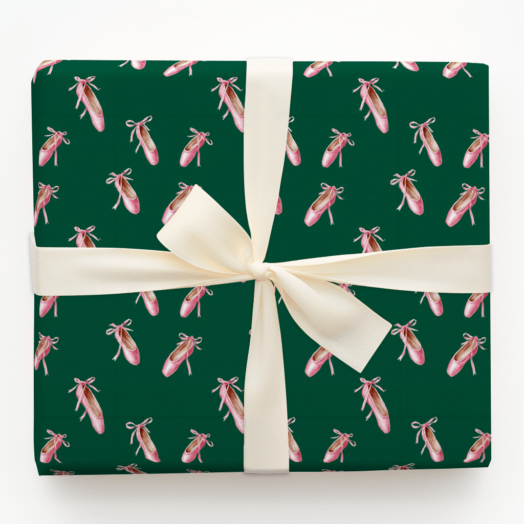 Holiday Pointe Shoes - Wrapping Paper - Aspen & Arlo