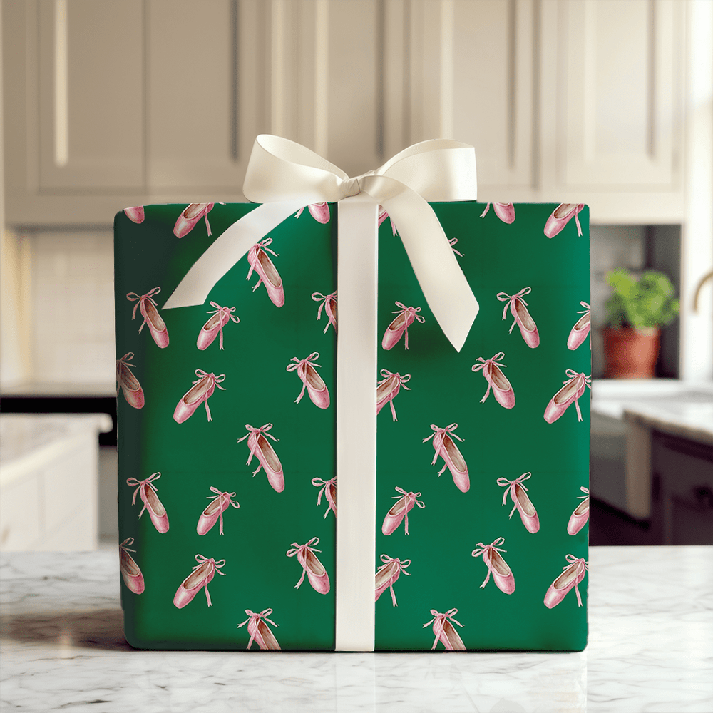 Holiday Pointe Shoes - Wrapping Paper - Aspen & Arlo