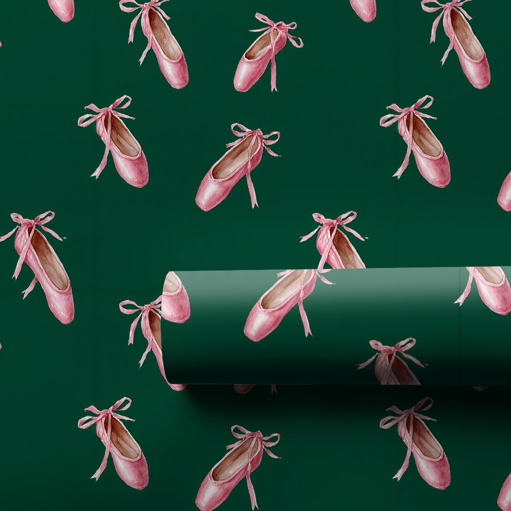 Holiday Pointe Shoes - Wrapping Paper - Aspen & Arlo
