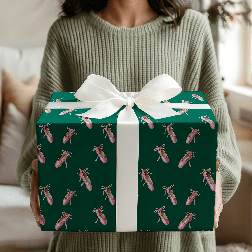 Holiday Pointe Shoes - Wrapping Paper - Aspen & Arlo