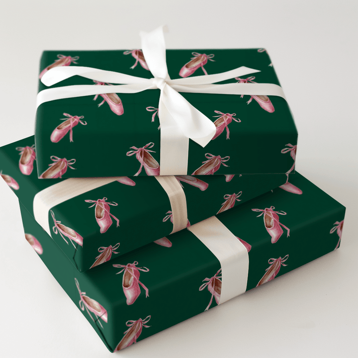 Holiday Pointe Shoes - Wrapping Paper - Aspen & Arlo