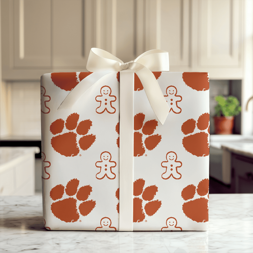 Clemson Gingerbread - Wrapping Paper - Aspen & Arlo