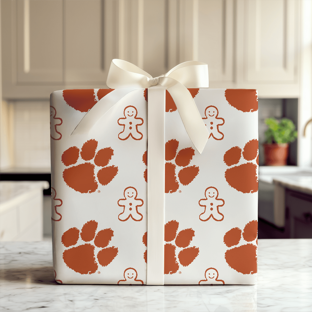 Clemson Gingerbread - Wrapping Paper - Aspen & Arlo
