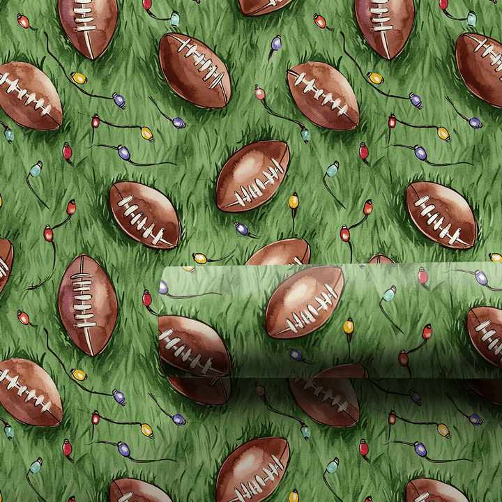 Peppermint Pigskin - Wrapping Paper - Aspen & Arlo