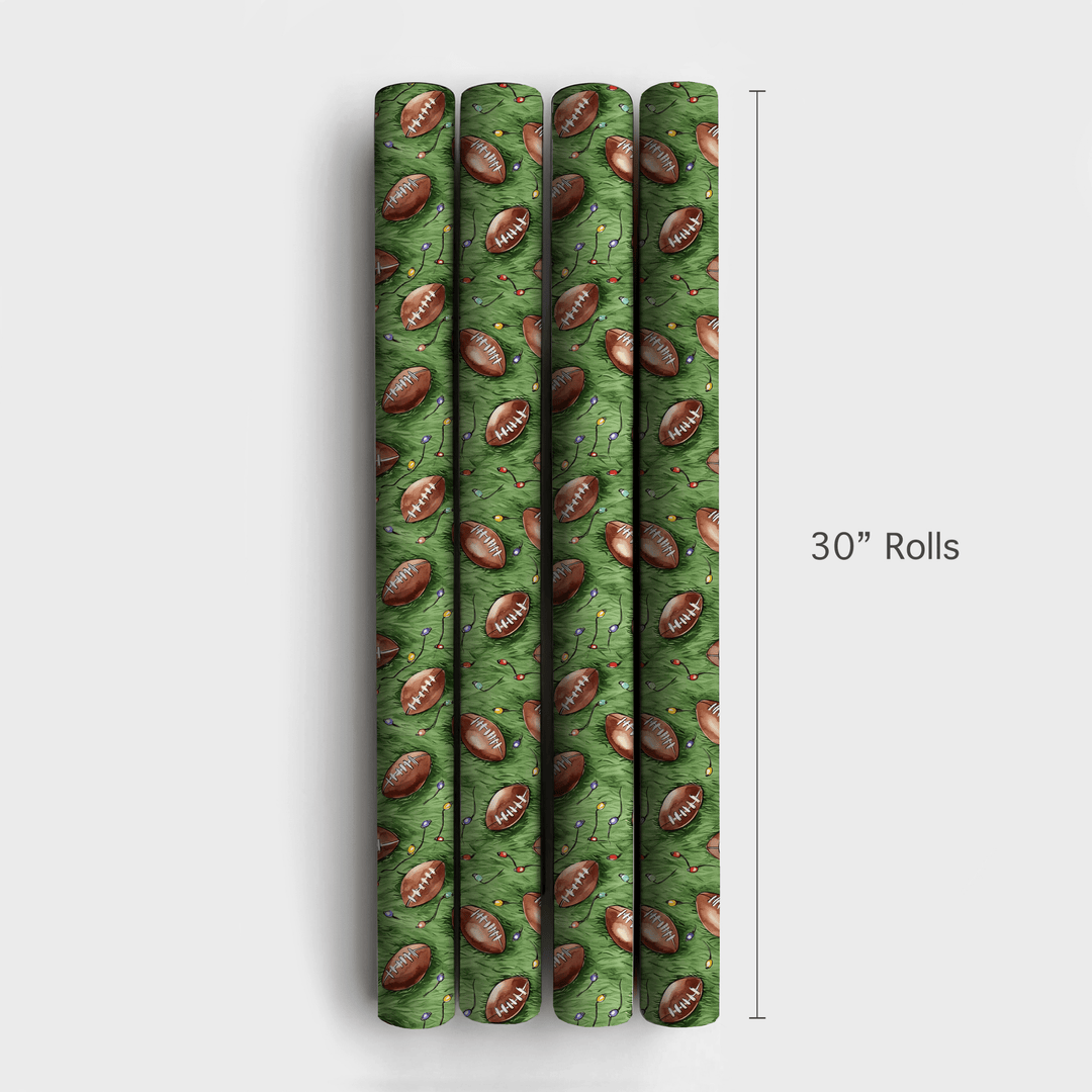 Peppermint Pigskin - Wrapping Paper - Aspen & Arlo