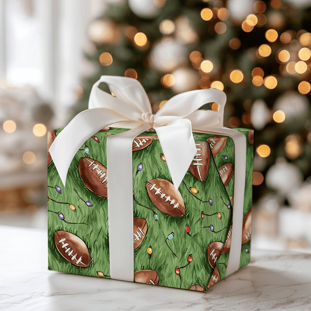 Peppermint Pigskin - Wrapping Paper - Aspen & Arlo