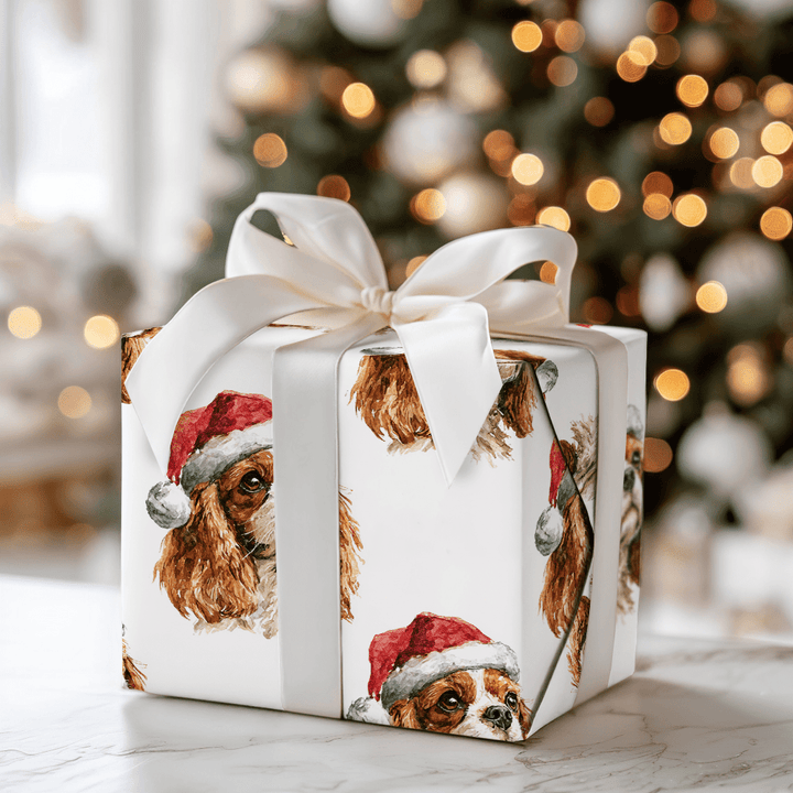 King Cavalier Santa - Wrapping Paper - Aspen & Arlo