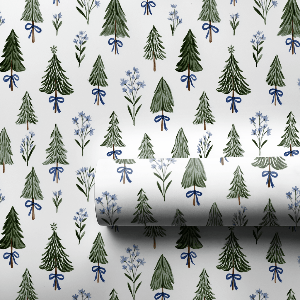Blue Pine - Wrapping Paper - Aspen & Arlo