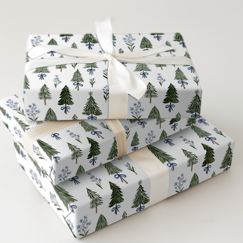 Blue Pine - Wrapping Paper - Aspen & Arlo