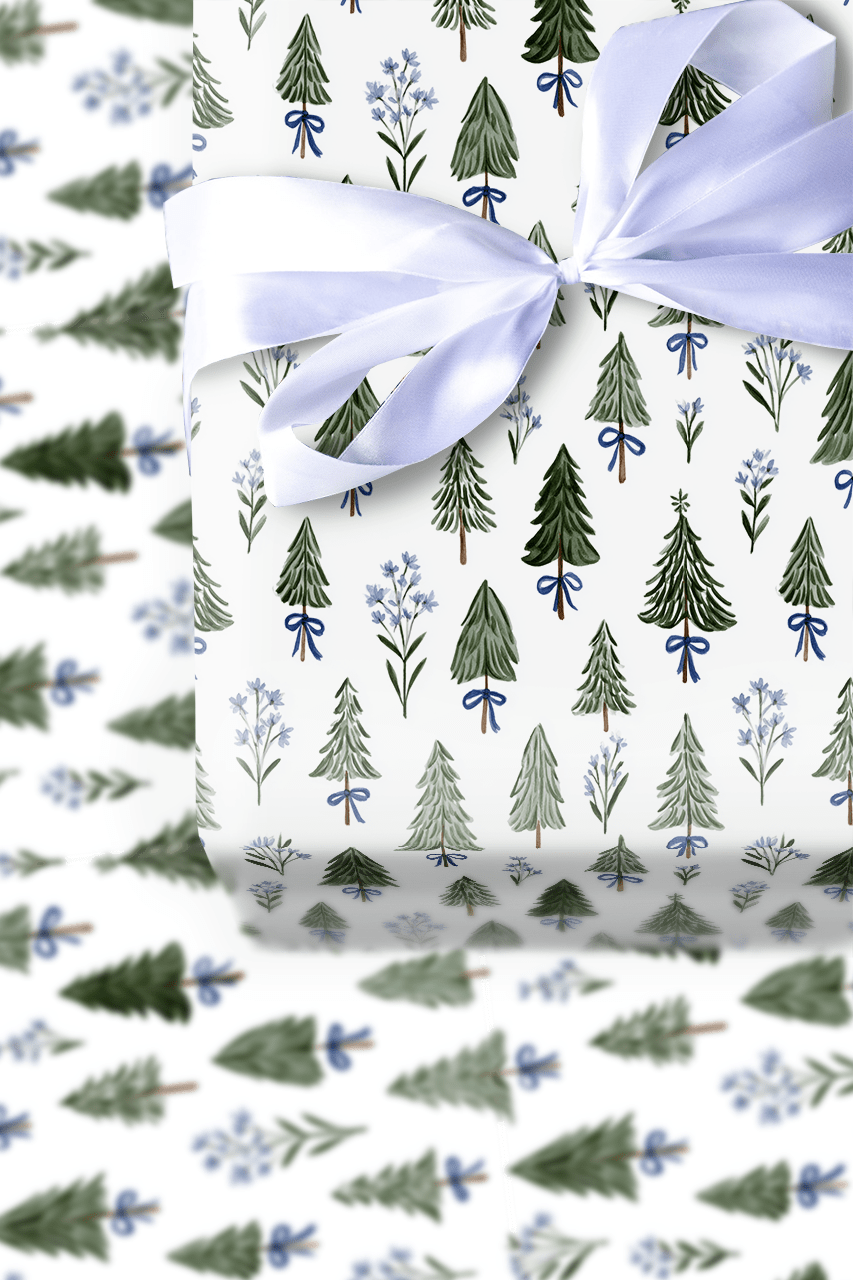 Blue Pine - Wrapping Paper - Aspen & Arlo