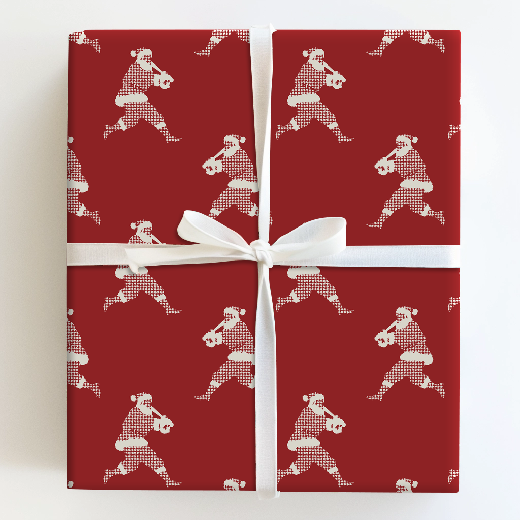 Houndstooth Santa Baseball