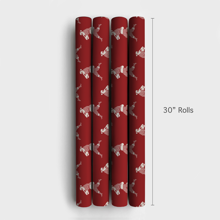Houndstooth Santa Baseball