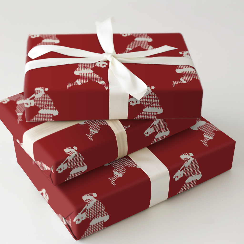 Houndstooth Santa Baseball