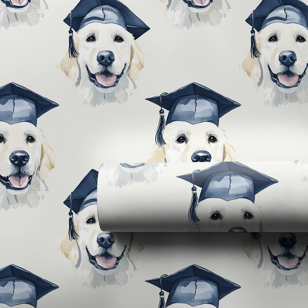 White Golden Graduate - Wrapping Paper - Aspen & Arlo