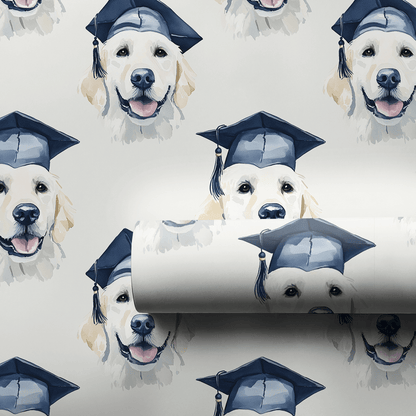 White Golden Graduate - Wrapping Paper - Aspen & Arlo