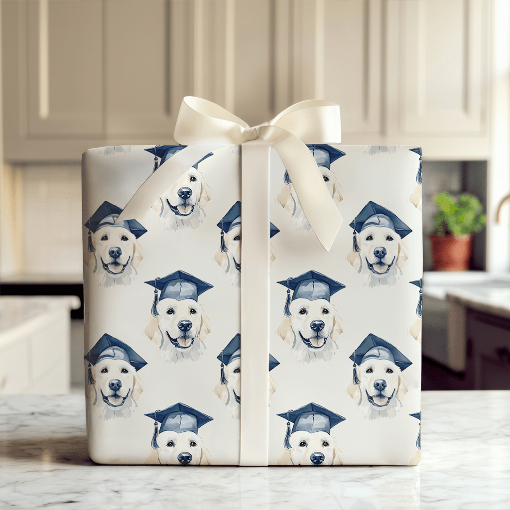 White Golden Graduate - Wrapping Paper - Aspen & Arlo