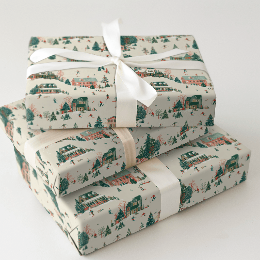 Ski Lodge Christmas - Wrapping Paper - Aspen & Arlo
