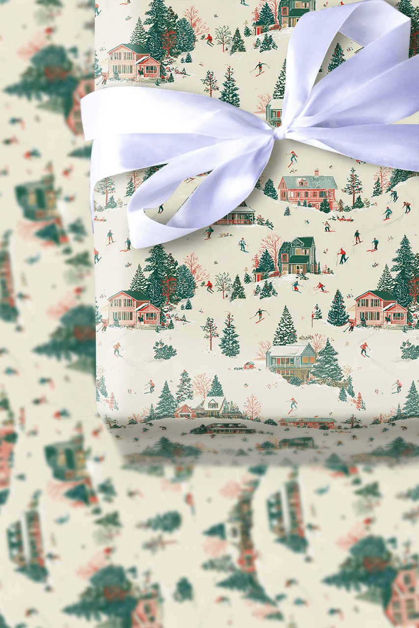 Ski Lodge Christmas - Wrapping Paper - Aspen & Arlo