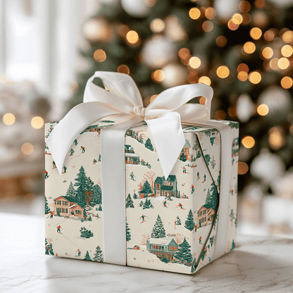Ski Lodge Christmas - Wrapping Paper - Aspen & Arlo