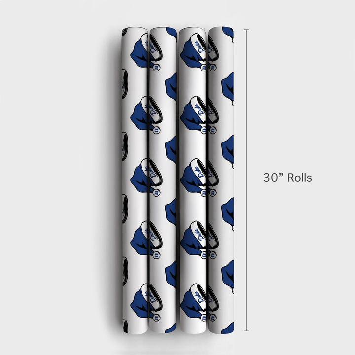 True Blue Claus - Wrapping Paper - Aspen & Arlo