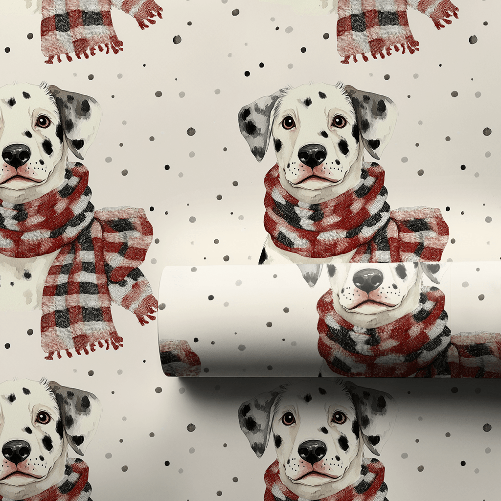 Bundle Up with the Dalmatian - Wrapping Paper - Aspen & Arlo