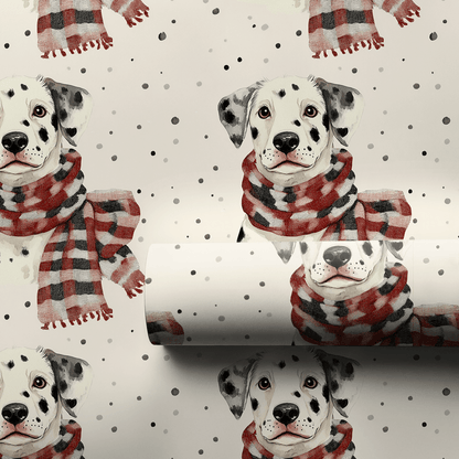 Bundle Up with the Dalmatian - Wrapping Paper - Aspen & Arlo