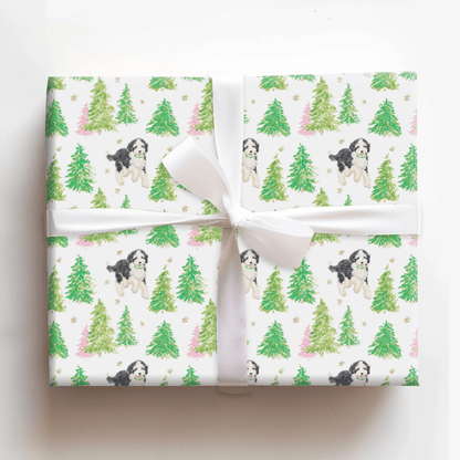 Bernadoodle in the Snow - Wrapping Paper - Aspen & Arlo