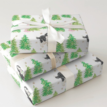 Bernadoodle in the Snow - Wrapping Paper - Aspen & Arlo