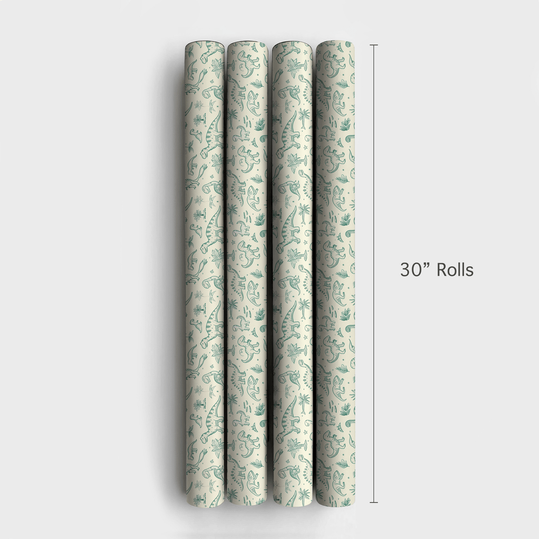 Dino - Might Be Time - Wrapping Paper - Aspen & Arlo
