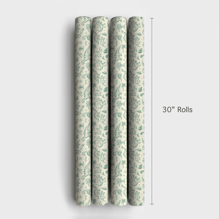 Dino - Might Be Time - Wrapping Paper - Aspen & Arlo