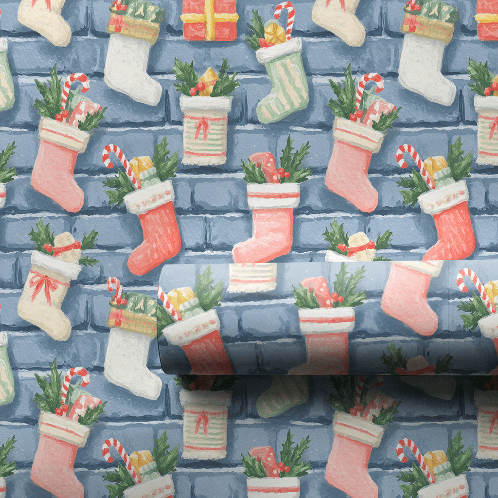 Stuffing Stockings - Wrapping Paper - Aspen & Arlo