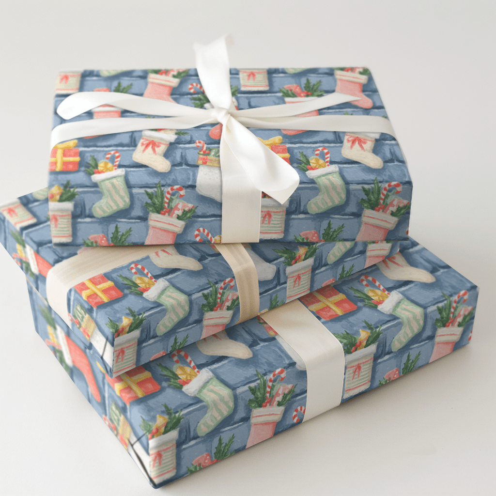 Stuffing Stockings - Wrapping Paper - Aspen & Arlo