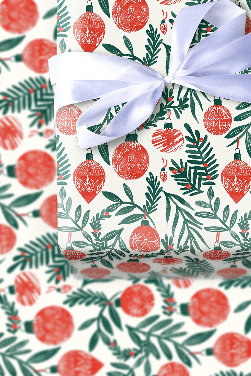 All Over Ornament - Wrapping Paper - Aspen & Arlo